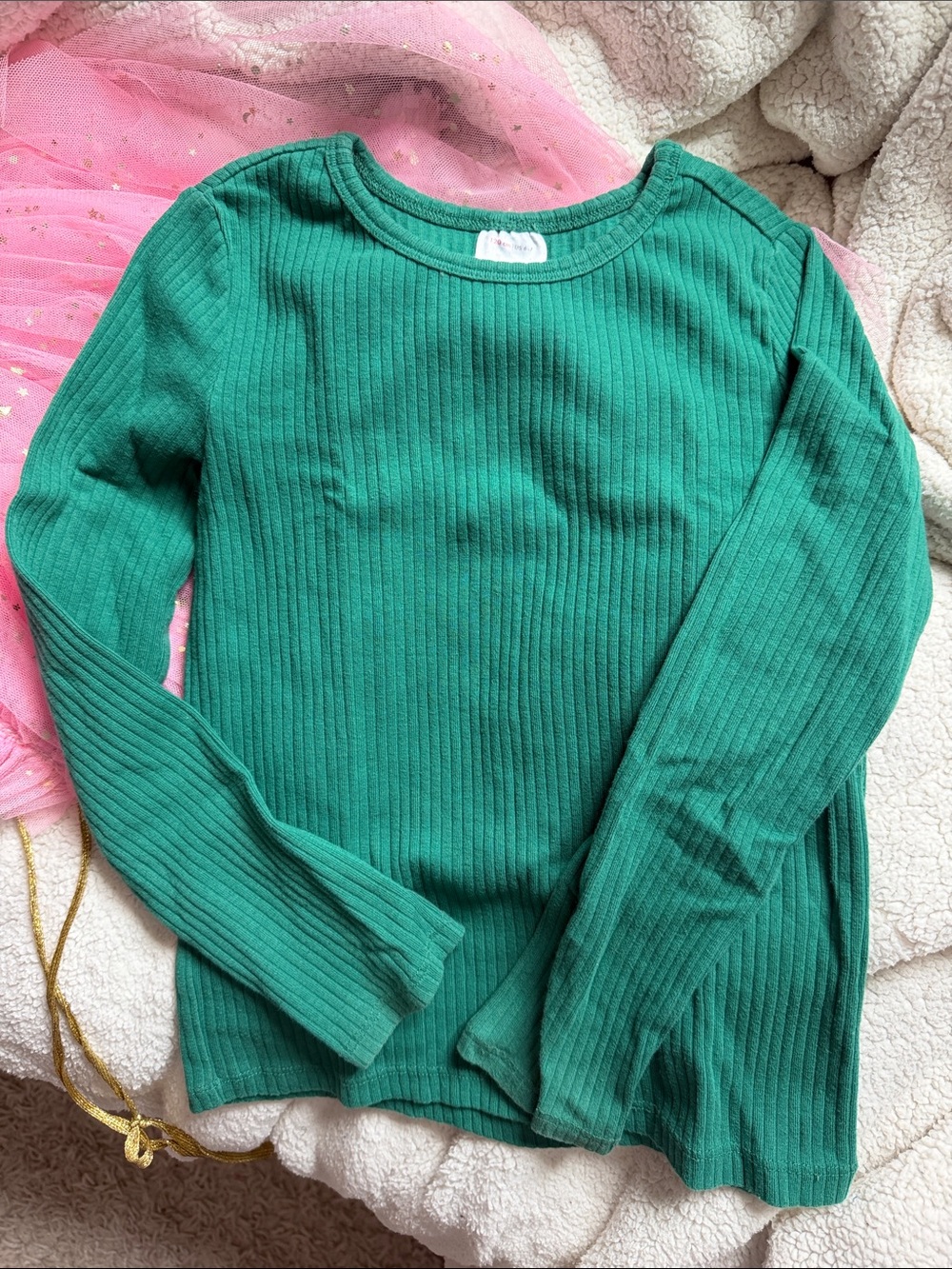 VGUC Hanna Girls Ribbed Top, Size 6-7